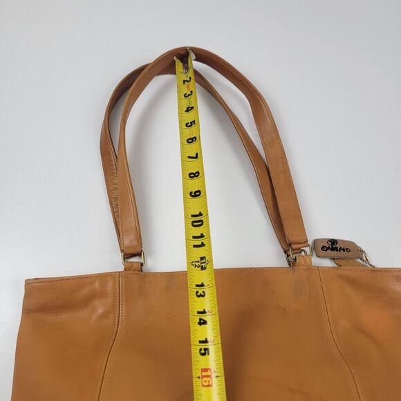 Vintage 90s Coach Leather Tote Bag Purse Brown Leather Carryall - Picture 10 of 16